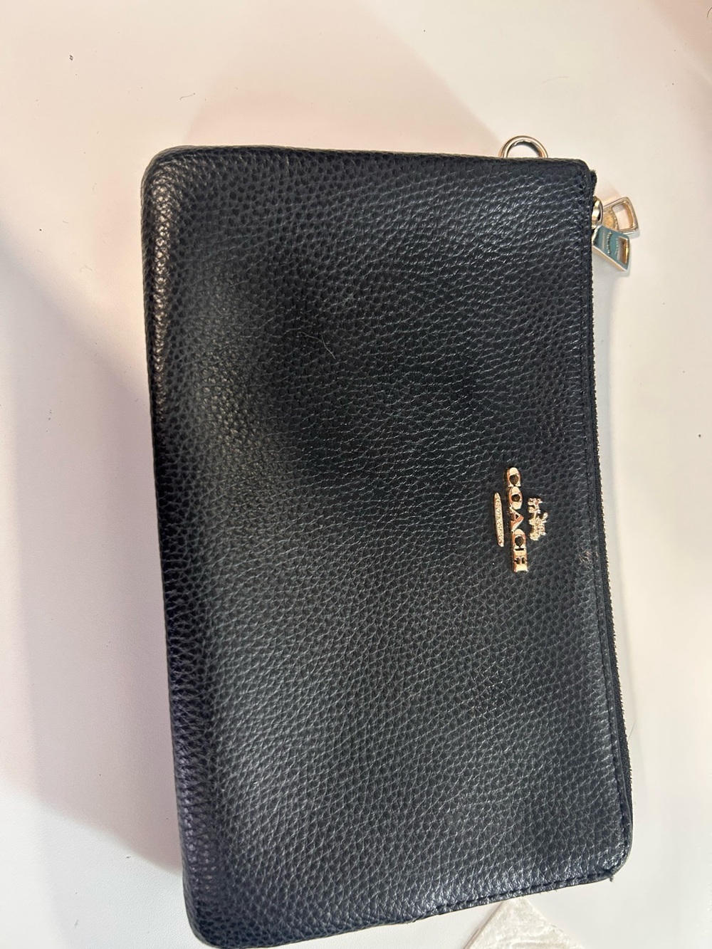 Coach double zipper wallet